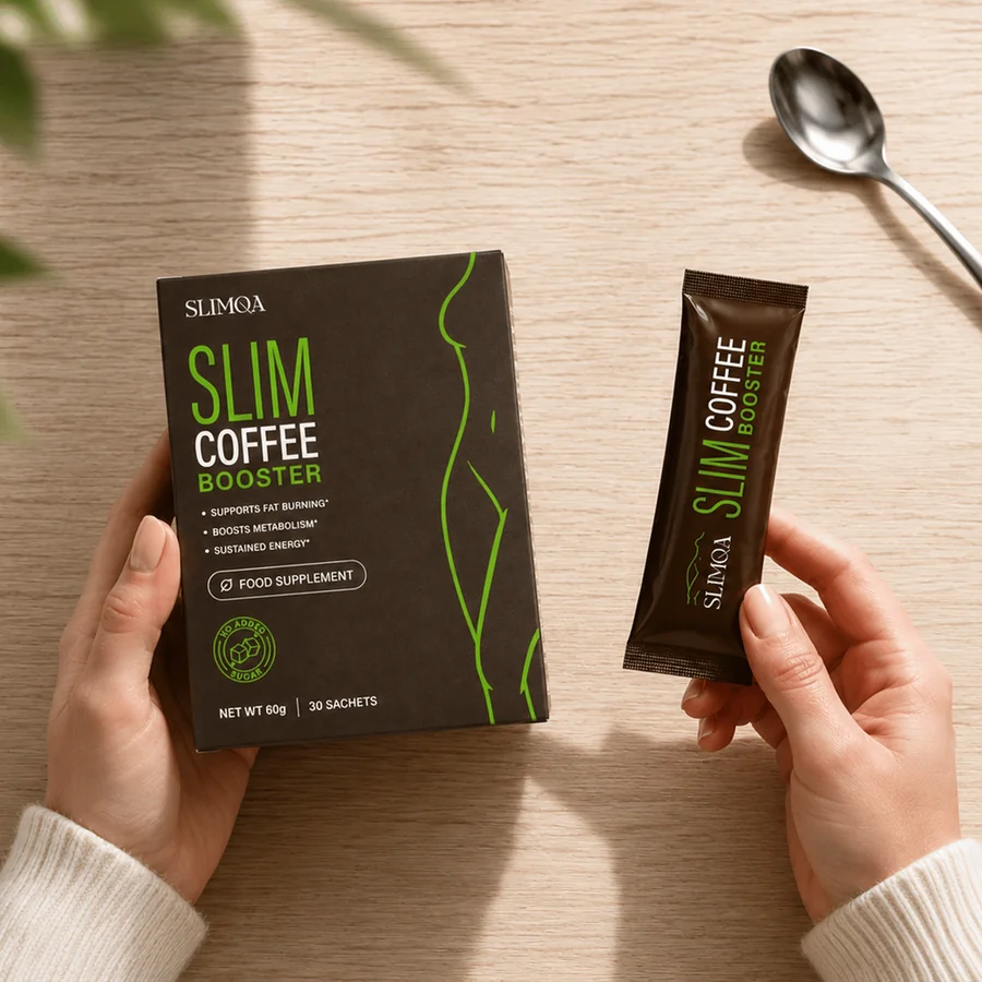 Slimqa Slim Coffee Booster – förpackning och stick
